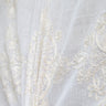Kendall Fabric Polyester Sheer Fabric - Damask Embroidered, 110" Width (1 Yard)