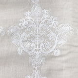 Kendall Fabric Polyester Sheer Fabric - Damask Embroidered, 110" Width (1 Yard)
