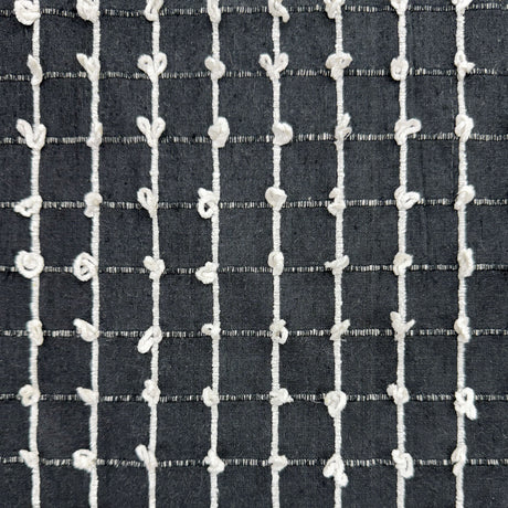 Kerala Small Square Tufted Knots Silk Fabric - 62% Silk, 38% Viscose, 54" Width (1 Yard)