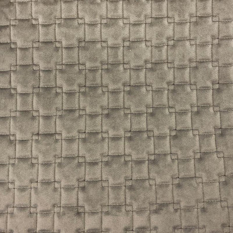 Kerry Quilted Velvet Fabric - Embossed Square Pattern, 58" Width (1 Yard)