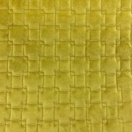 Kerry Quilted Velvet Fabric - Embossed Square Pattern, 58" Width (1 Yard)
