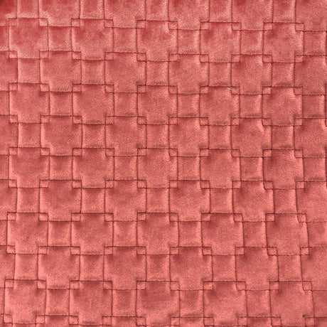 Kerry Quilted Velvet Fabric - Embossed Square Pattern, 58" Width (1 Yard)