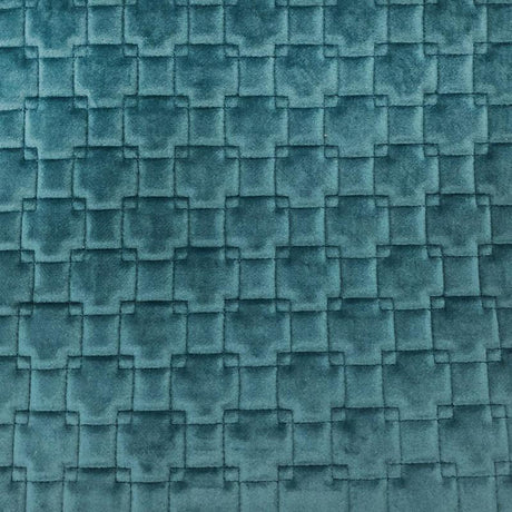 Kerry Quilted Velvet Fabric - Embossed Square Pattern, 58" Width (1 Yard)