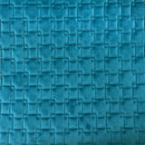 Kerry Quilted Velvet Fabric - Embossed Square Pattern, 58" Width (1 Yard)