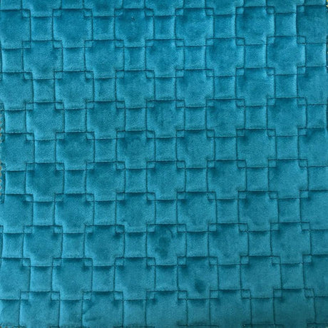 Kerry Quilted Velvet Fabric - Embossed Square Pattern, 58" Width (1 Yard)