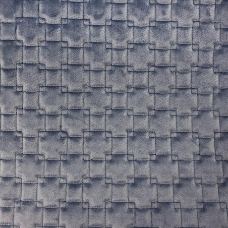 Kerry Quilted Velvet Fabric - Embossed Square Pattern, 58" Width (1 Yard)