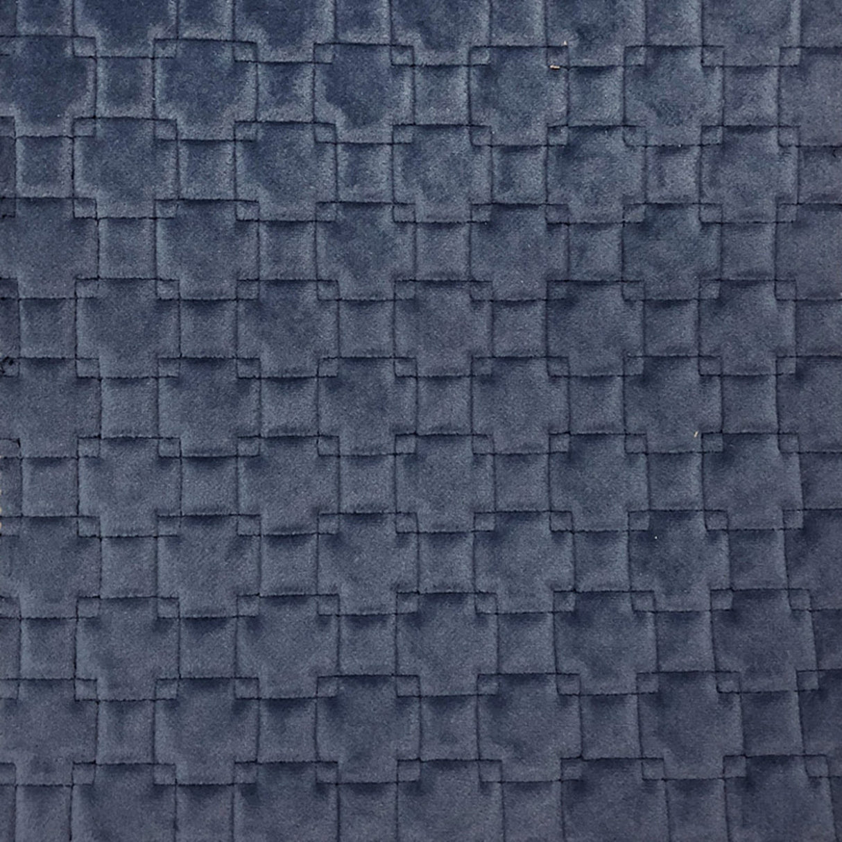 Kerry Quilted Velvet Fabric - Embossed Square Pattern, 58" Width (1 Yard)