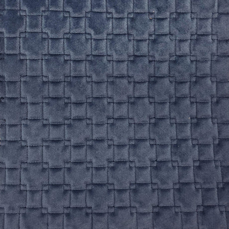Kerry Quilted Velvet Fabric - Embossed Square Pattern, 58" Width (1 Yard)