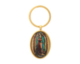3 Inch Oval Our Lady of Guadalupe Dome Shape Keychain Pack of 12