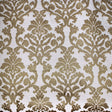 Kiana Damask Cut Velvet On Linen Look Fabric - All Over Damask, 56" Width (1 Yard)