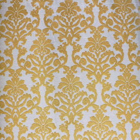 Kiana Damask Cut Velvet On Linen Look Fabric - All Over Damask, 56" Width (1 Yard)