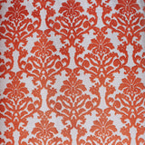 Kiana Damask Cut Velvet On Linen Look Fabric - All Over Damask, 56" Width (1 Yard)