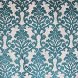 Kiana Damask Cut Velvet On Linen Look Fabric - All Over Damask, 56" Width (1 Yard)
