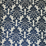 Kiana Damask Cut Velvet On Linen Look Fabric - All Over Damask, 56" Width (1 Yard)