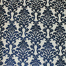 Kiana Damask Cut Velvet On Linen Look Fabric - All Over Damask, 56" Width (1 Yard)