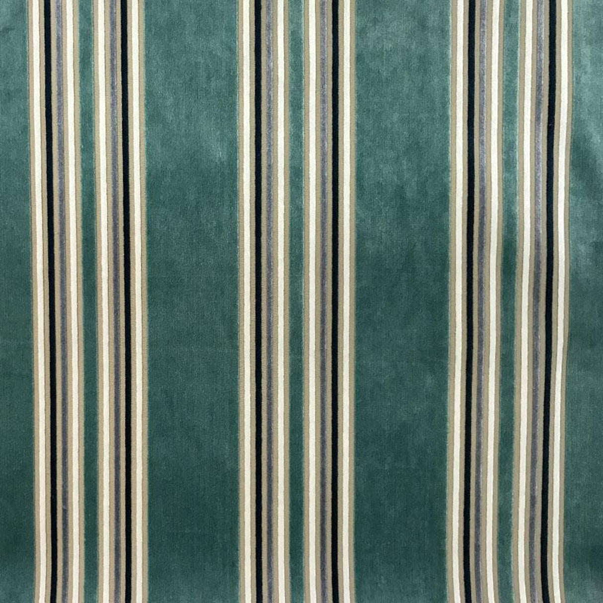 Kira Fabric Velvet Fabric - Striped Multi-Colored, 57" Width (1 Yard)