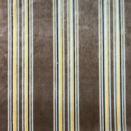Kira Fabric Velvet Fabric - Striped Multi-Colored, 57" Width (1 Yard)