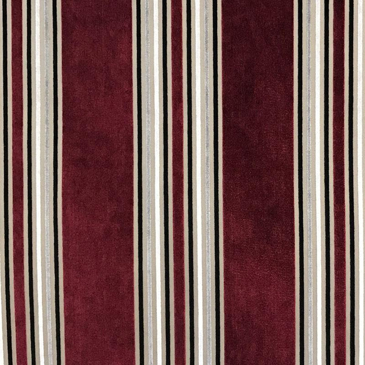 Kira Fabric Velvet Fabric - Striped Multi-Colored, 57" Width (1 Yard)