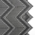Recycled Nylon Raschel Lace Panel With Finished Edges - Black Geometric Chevrons