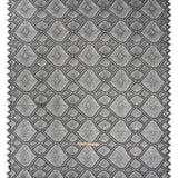 Metallic Raschel Lace Panel with Finished Edges - Black and Silver Sun Ray Ogees