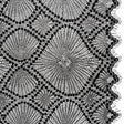 Metallic Raschel Lace Panel with Finished Edges - Black and Silver Sun Ray Ogees
