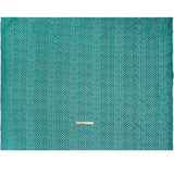 Corded Lace with Finished Edges - Blue and Teal Decorated Diamond Stripes