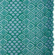 Corded Lace with Finished Edges - Blue and Teal Decorated Diamond Stripes