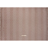 Corded Lace with Finished Edges - Maroon and Taupe Decorated Diamond Stripes