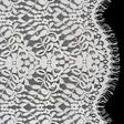 Corded Lace Panel with Finished Edges - Ivory Flowers and Leafy Vines