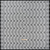 Raschel Lace Panel with Finished Edges - White PFD Ornate Leafy Chevrons