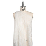 Raschel Lace Panel with Finished Edges - White PFD Ornate Leafy Chevrons