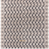 Raschel Lace Panel with Finished Edges - Shell Pink and Navy Ornate Leafy Chevrons