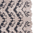 Raschel Lace Panel with Finished Edges - Shell Pink and Navy Ornate Leafy Chevrons