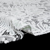 Re-Embroidered Stretch Lace with Finished Edges - Ivory and Dusty Aqua Blossom Trios and Leaves - Tatiana Collection
