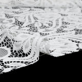 Re-Embroidered Stretch Lace with Finished Edges - Ivory Blossom Trios and Leaves - Tatiana Collection