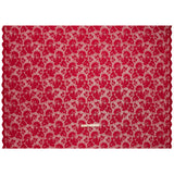 Stretch Raschel Lace with Finished Edges - Valentino Red Ornate Floral