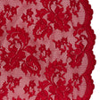 Stretch Raschel Lace with Finished Edges - Valentino Red Ornate Floral