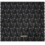 Stretch Re-Embroidered Lace with Finished Edges - Black All-Over Roses