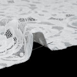 Stretch Re-Embroidered Lace with Finished Edges - Ivory All-Over Roses