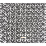 Stretch Raschel Lace with Finished Scalloped Edges - Luminous Gunmetal Gray Flowers, Leaves and Swirls - Crina Collection