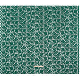 Stretch Raschel Lace with Finished Scalloped Edges - Luminous Jungle Green Flowers, Leaves and Swirls - Crina Collection