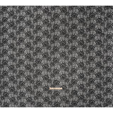 Stretch Corded Raschel Lace with All-Over Glitter - Black on Black Floral