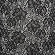 Stretch Corded Raschel Lace with All-Over Glitter - Black on Black Floral