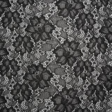 Stretch Corded Raschel Lace with All-Over Glitter - Black on Black Floral
