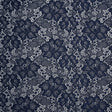 Stretch Corded Raschel Lace with All-Over Glitter - Navy on Navy Floral
