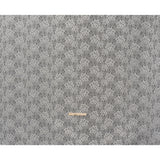Stretch Corded Raschel Lace with All-Over Glitter - Candlelight Beige on White Floral
