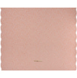 Stretch Corded Lace with Finished Edges - Salmon Pink and Natural Bold Blooming Florals - Dania Collection