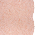 Stretch Corded Lace with Finished Edges - Salmon Pink and Natural Bold Blooming Florals - Dania Collection