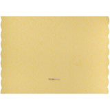 Stretch Corded Lace with Finished Edges - Acacia Yellow and Natural Bold Blooming Florals - Dania Collection