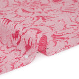 Stretch Corded Lace with Finished Edges - Raspberry Pink and Natural Bold Blooming Florals - Dania Collection